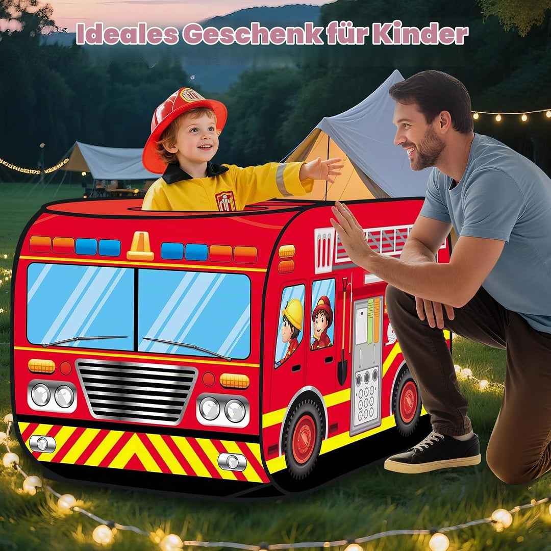 deAO Faltbares Spielzelt - Kinderspielhaus Indoor Outdoor Spielspielzeug (Rot)