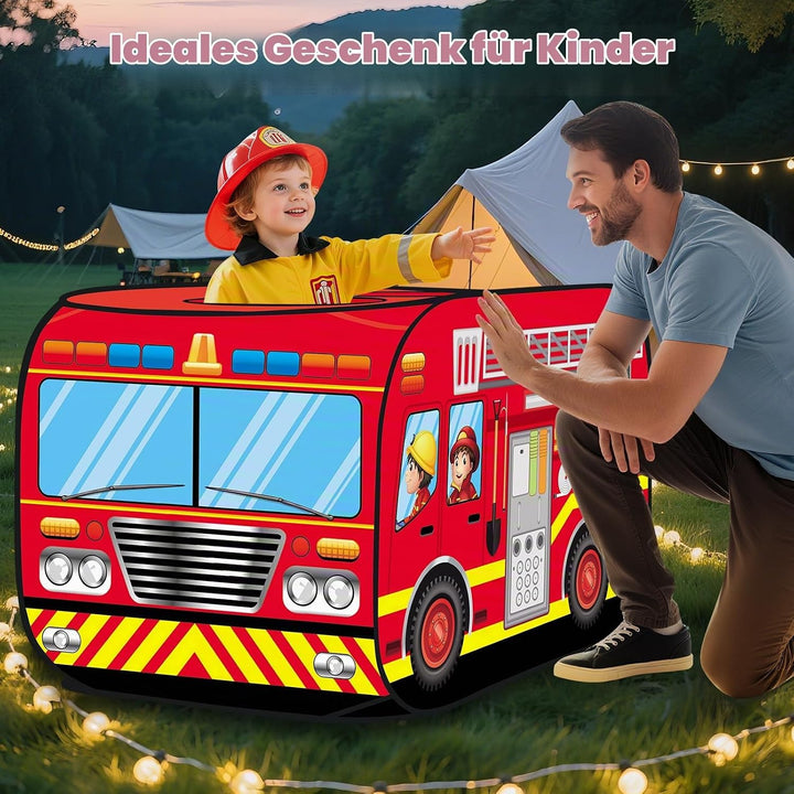 deAO Faltbares Spielzelt - Kinderspielhaus Indoor Outdoor Spielspielzeug (Rot)