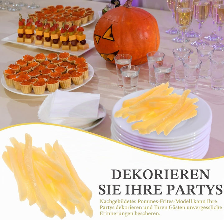 NUOBESTY 30 Stücke Gefälschte Pommes Frites Gefälschte Fast Food Simulation Künstliche Lebensmittel