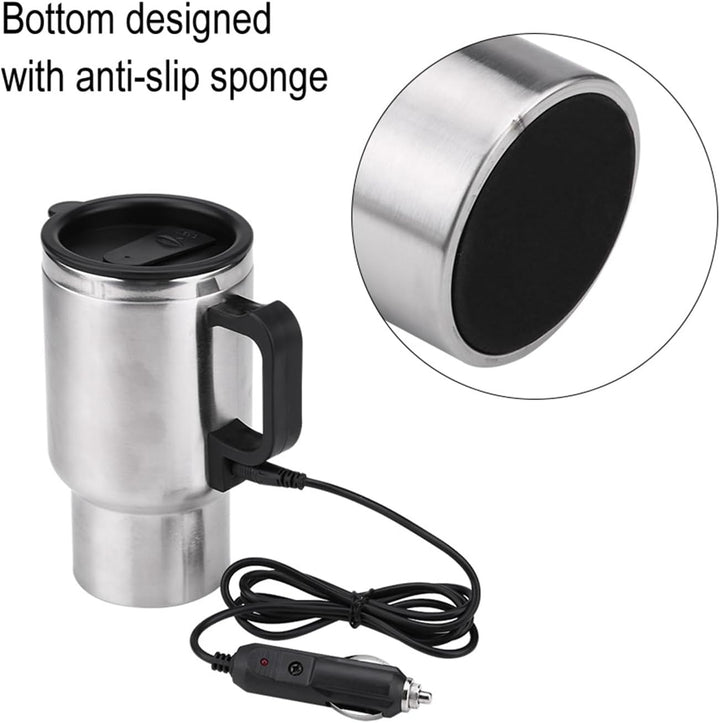 Gegong Auto Wasserkocher 450ml Reise & Camping Must-Have – 12V Schnellkochsystem mit Thermoskanne, Z