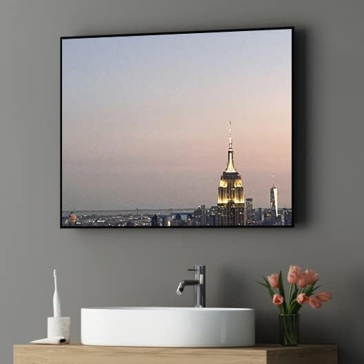 BD-Baode Spiegel 50x70 Schwarz Badspiegel Wandspiegel für Badezimmer Wohnzimmer Schwarz 50x70cm, Sch