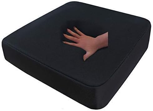 Supply24 Gel/Gelschaum Sitzkissen Anti Dekubitus Sitzpolster 40 x 40 x 10 cm Schwarz Memory Schaum f