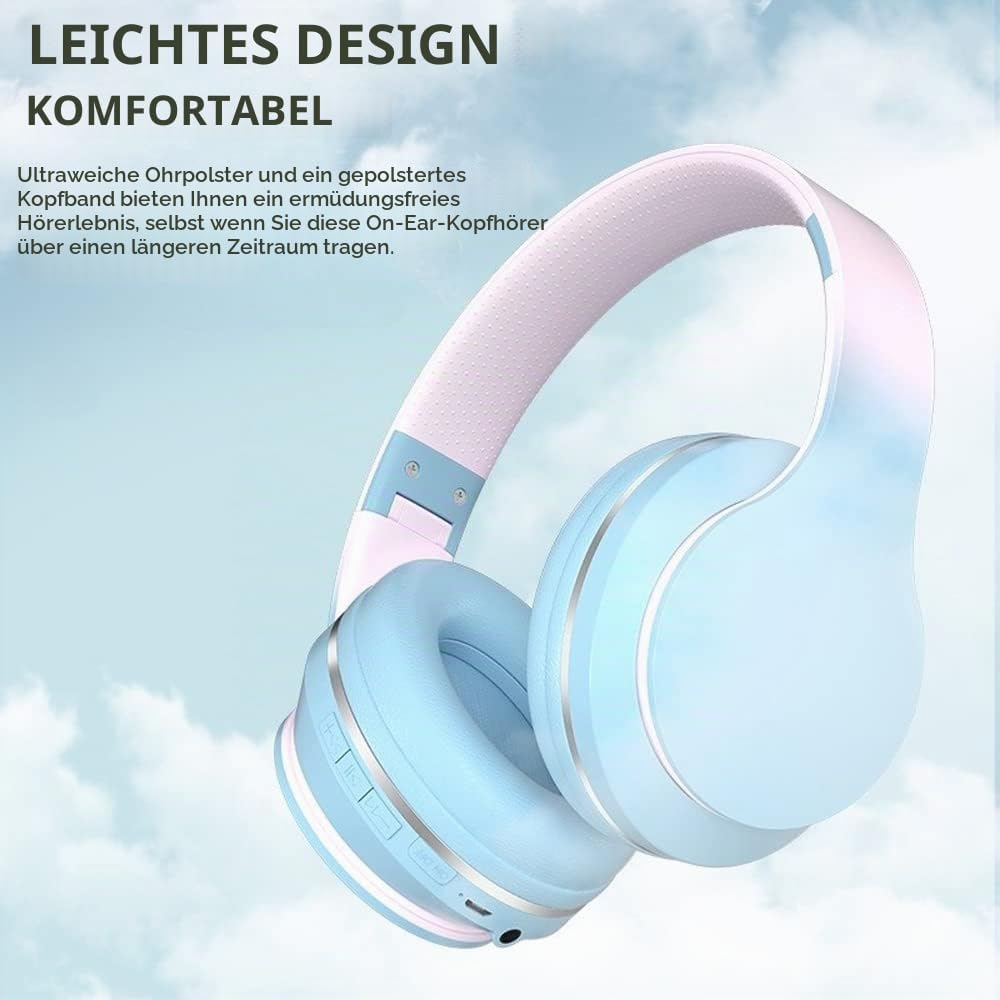 Bluetooth Kopfhörer Kinder,Kinder Kopfhörer Kabellos Over-Ear,Kinderkopfhörer Bluetooth mit Mikrofon