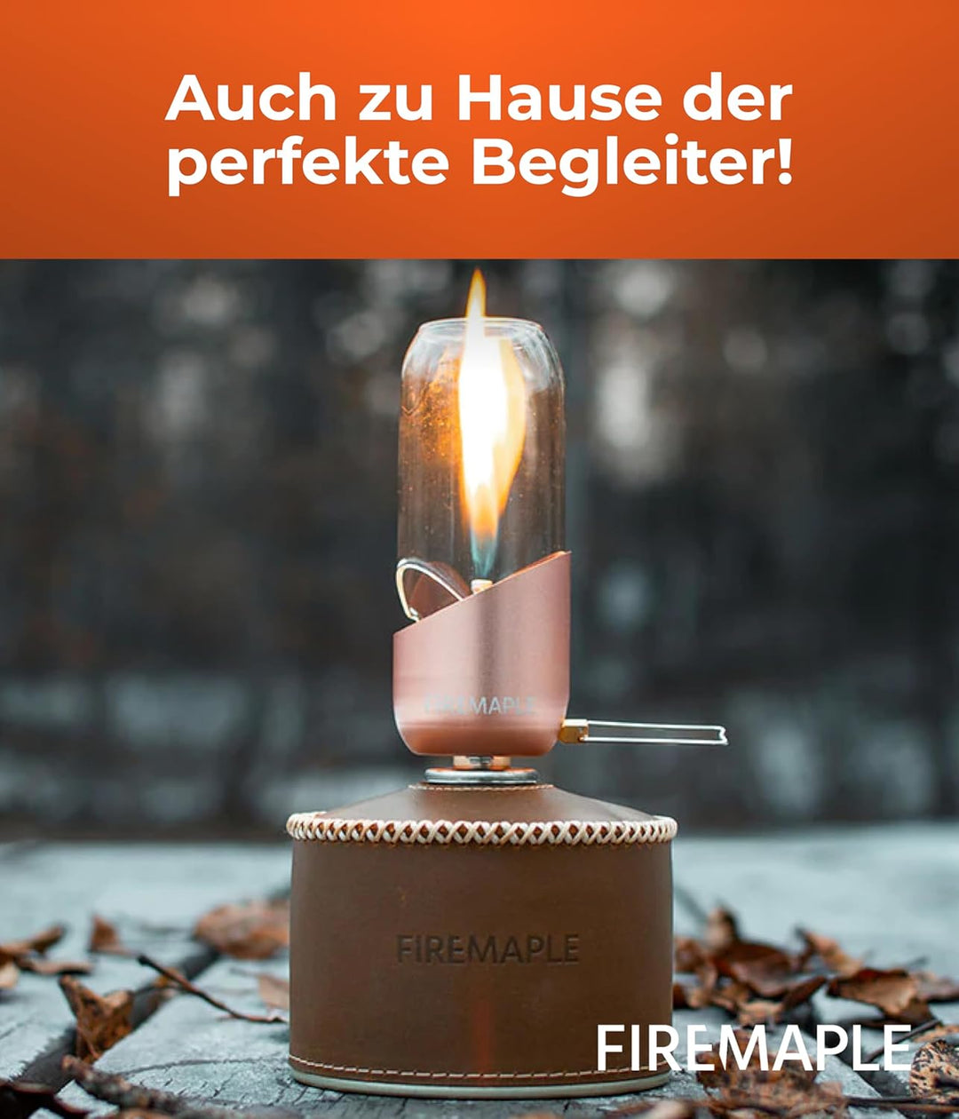 Fire-Maple Gaslampe Gaslaterne für Camping & Outdoor [NUR 140g] - Gas Lampe aus Edelstahl, eloxierte
