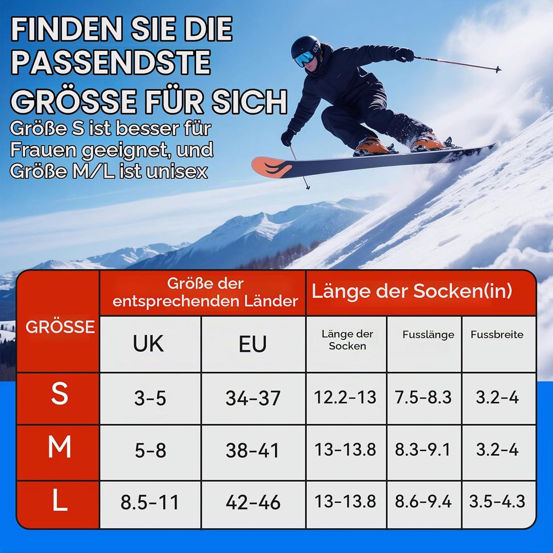 Beheizbare Socken Akku Wiederaufladbare elektrische Beheizte Socken für Damen und HerrenTemperature
