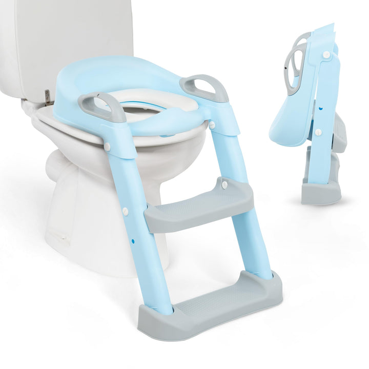 KikkaBoo Toilettensitz für Kinder mit Treppe LEA, Toilettentrainer, Zusammenklappbar & einstellbar,