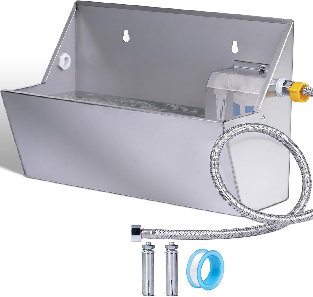 Automatischer Haustier-Wasserspender 8L, Selbstnachfüllender Wasserspender für Aussenbereich, Wasser