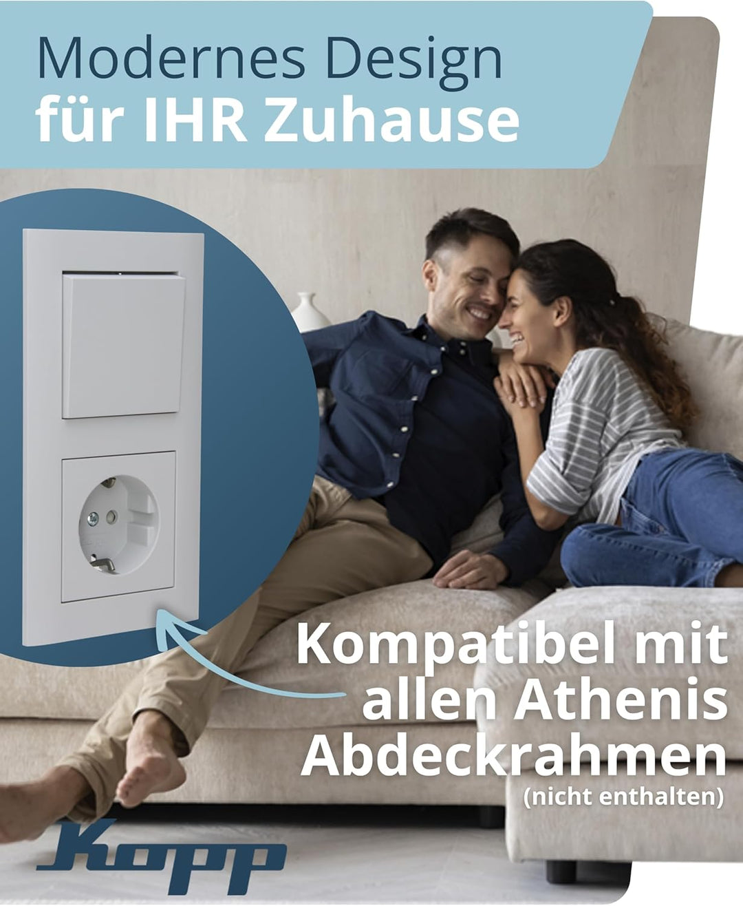 Kopp Athenis Druck-Wechsel-Dimmer, Kombigerät, LED-Dimmer, für Glüh-Lampen, 230V Halogenlampen, Phas