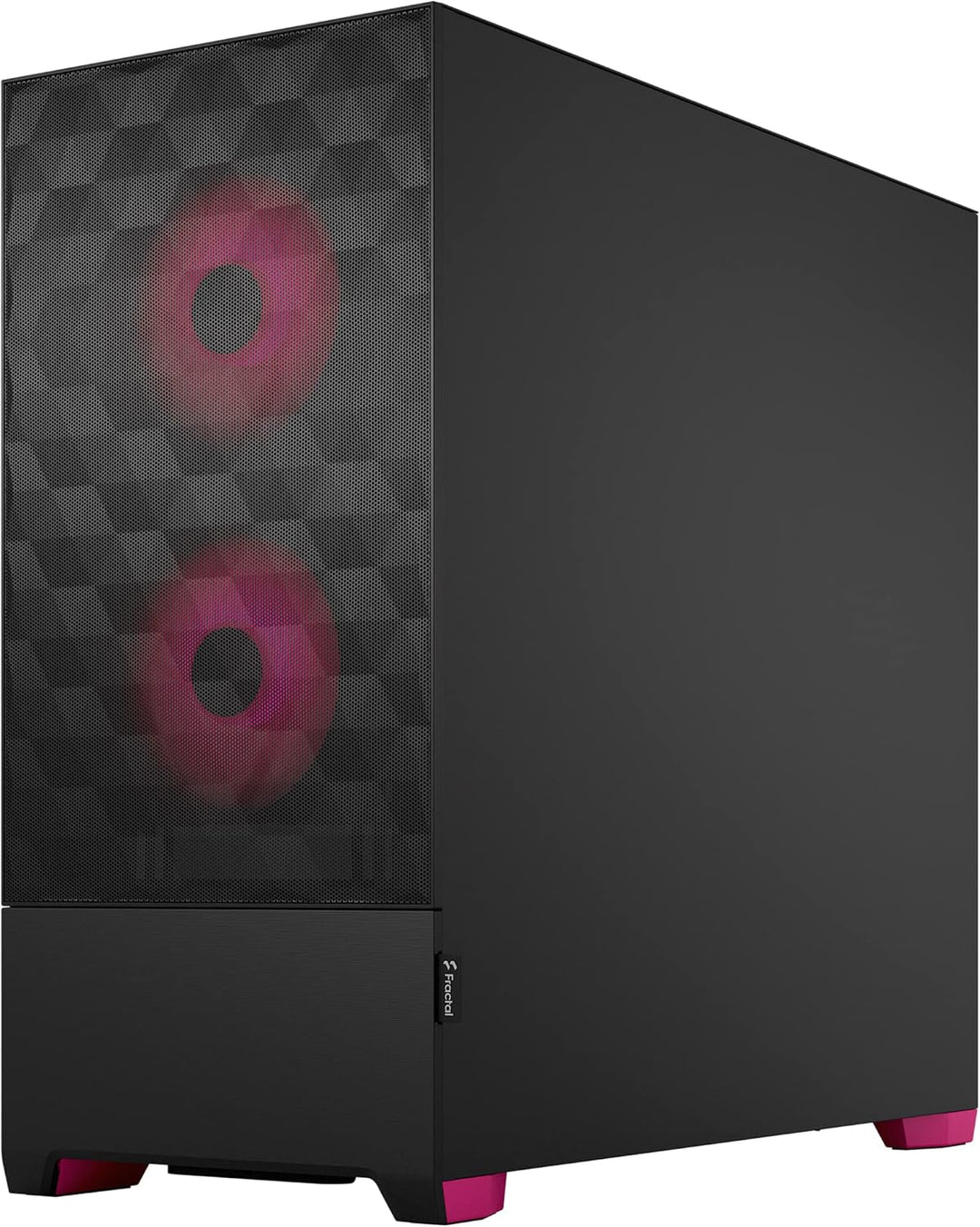 Fractal Design Pop Air RGB Magenta Core - Tempered Glass Clear Tint - Honeycomb Mesh Front – TG Side