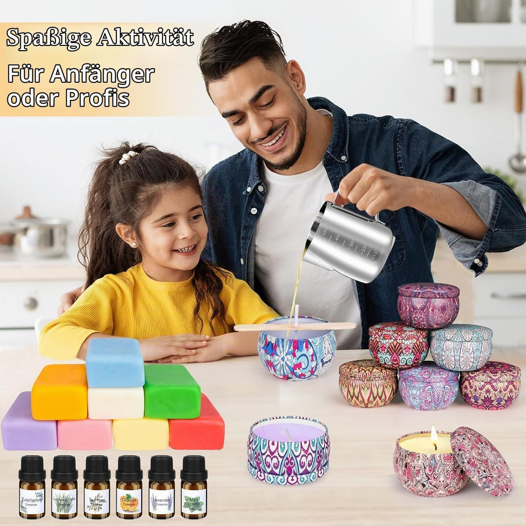 Kerzen Selber Machen Set, DIY Kerzenherstellung Kit für Erwachsene Anfänger, DIY Duftkerzen Geschenk