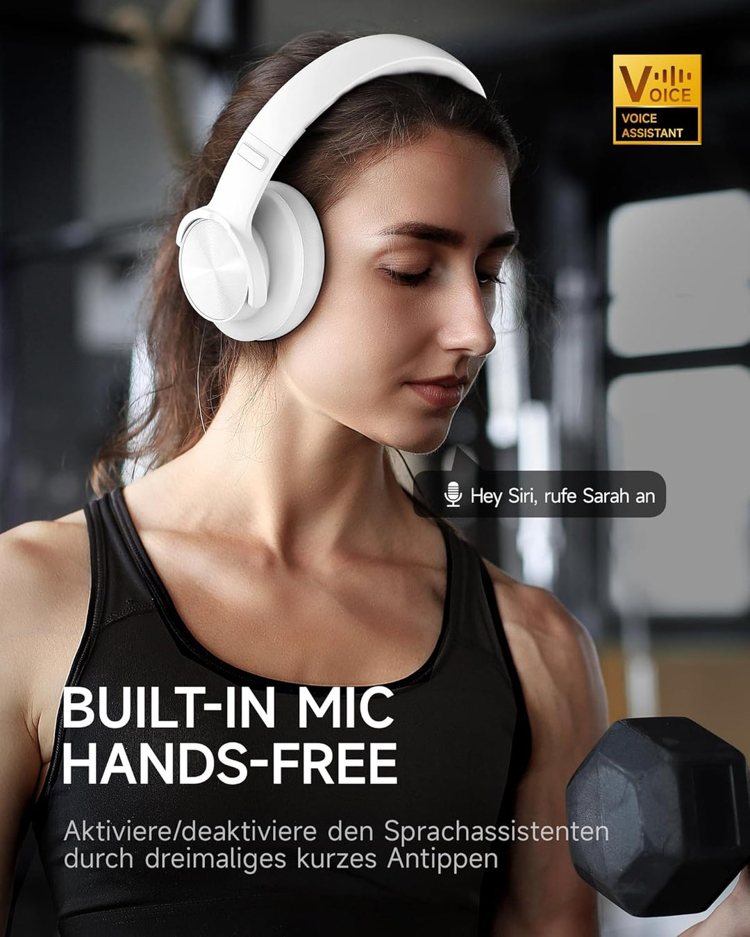 Picun B8 Bluetooth-Kopfhörer, 120 Stunden Kopfhörer, kabellos, Bluetooth, Freisprechanrufe, 3EQ & Sp