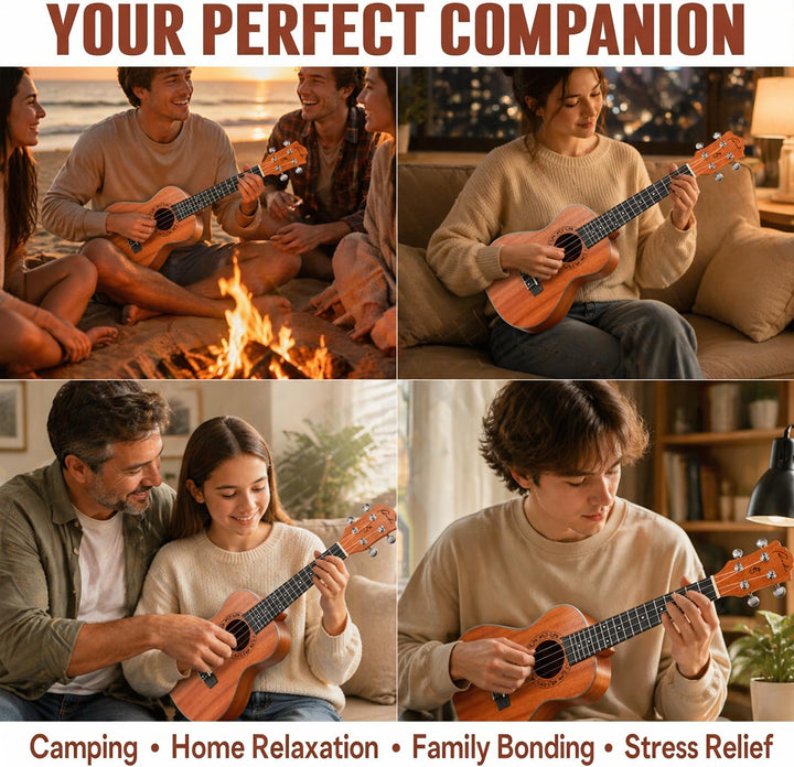 Tenor Ukulele Ranch 26 Zoll 5 in 1 Uke Bundle mit 12 Online-Lektionen Grösse 54, Grösse 54