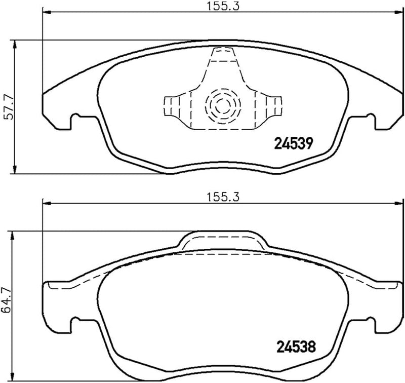 HELLA PAGID 8DB 355 013-341 Bremsbelagsatz - T1701 - Bremssystem: Teves - nicht für Verschleisswarna