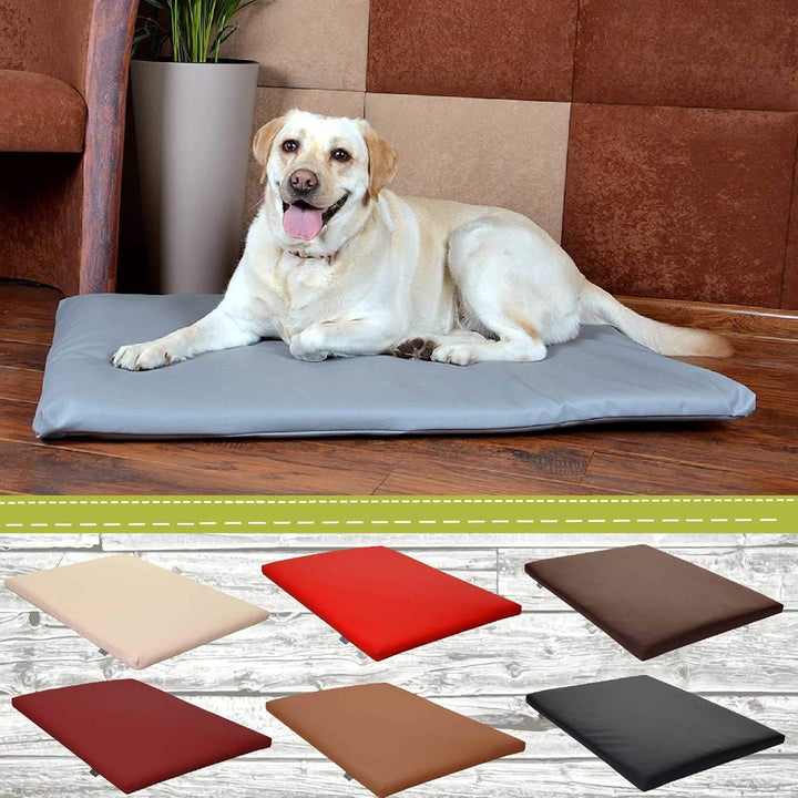 FORTISLINE Hundematte XL 120x90 cm - Hundebett aus Kunstleder - Hundekissen abwaschbar und pflegelei