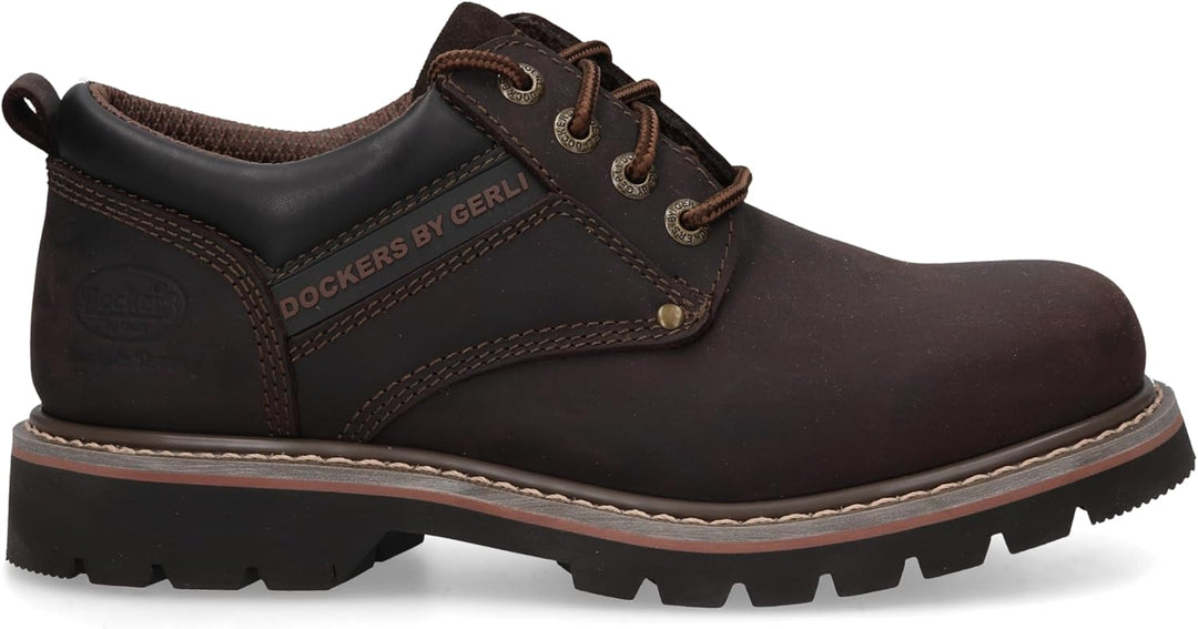 Dockers by Gerli Herren Low-Top Sneaker, Männer Schnürschuhe,wasserabweisend 42 EU Cafe 320, 42 EU C