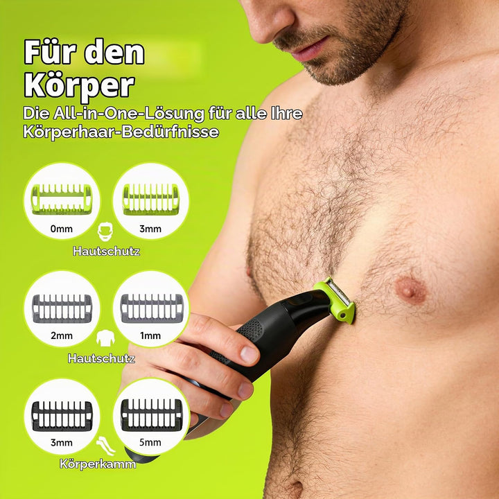 Intimrasierer Mann, All-in-1 Körperrasiere für Herren, USB-C Professioneller Body Trimmer Wasserdich