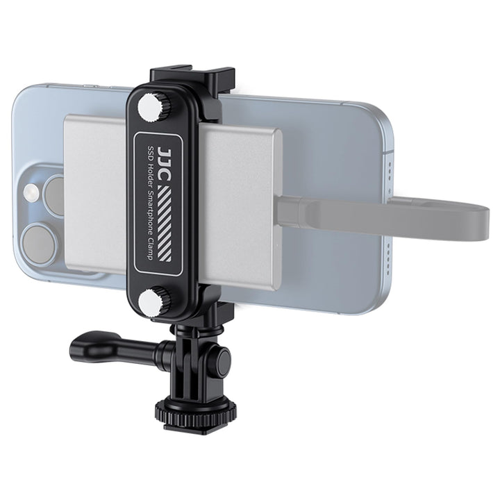 JJC Tragbare SSD-Halterung, Smartphone-Klemme für iPhone 16 15 Pro & Pro Max Galaxy Pixel Mate, 55–9