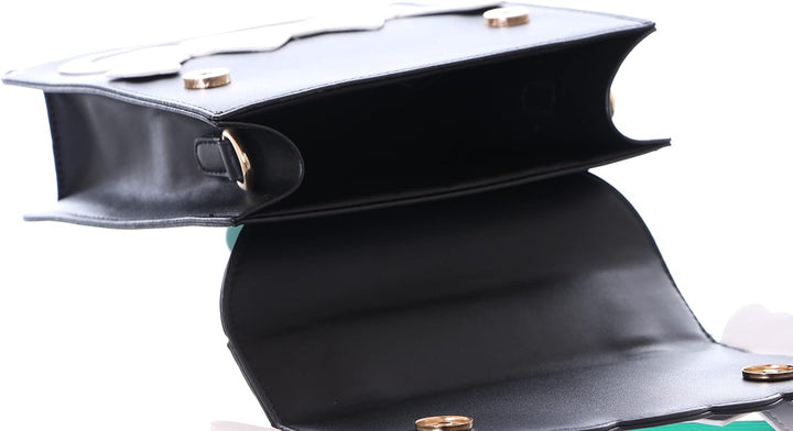 Kawaii-Story LB-6090-1 Schwarz Schleife Pastel Goth 2in1 Rucksack Schulter Tasche 22x20x7cm Damen Pu