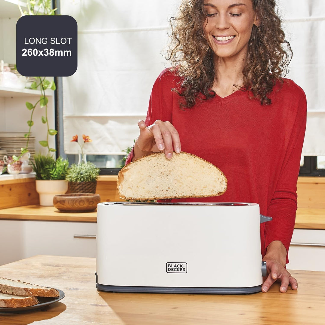 Black+Decker BXTO1001E - Toaster 1.000W, Toaster mit extra grossem Schlitz, 7 Toaststufen, High-Lift