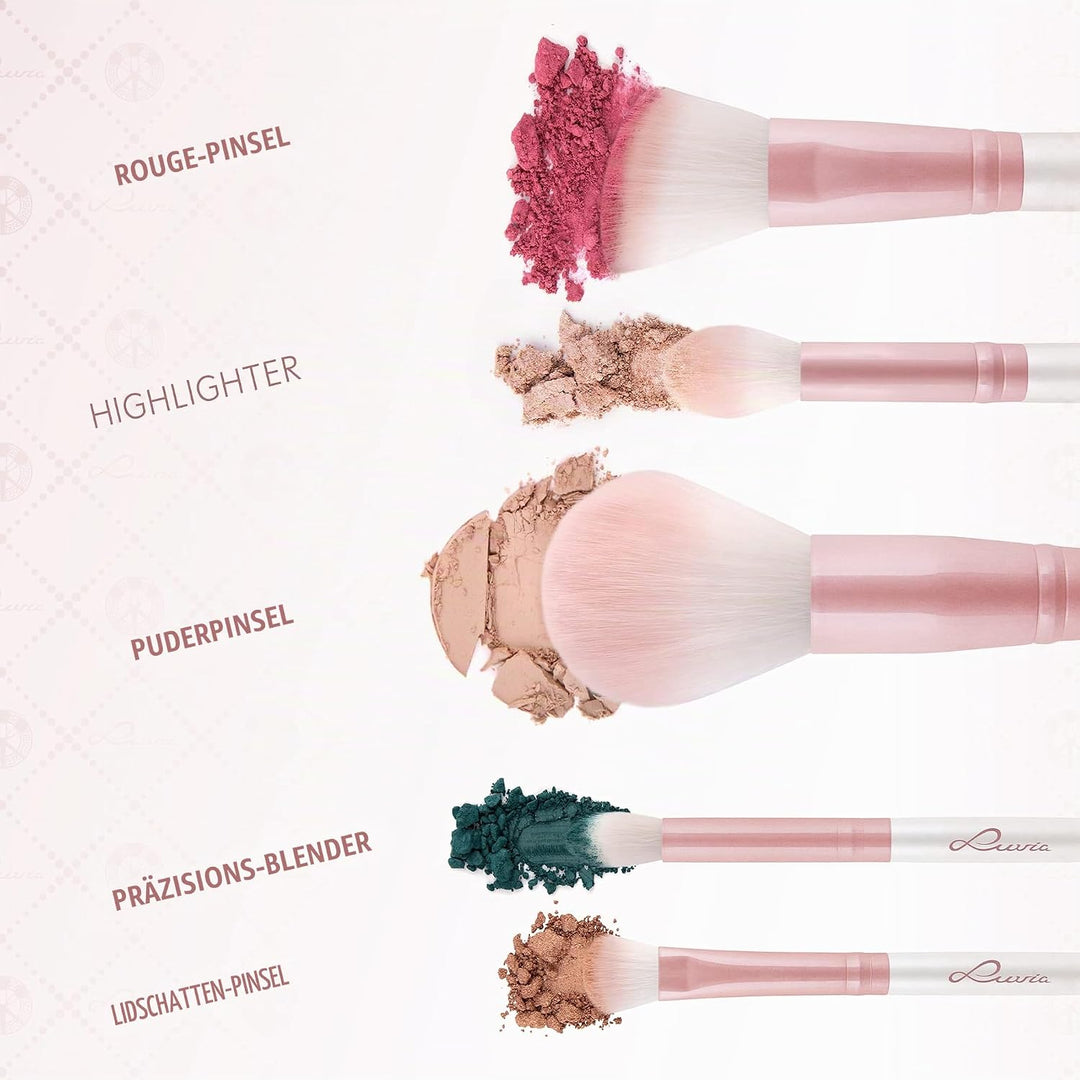 Make-Up Pinselset Luvia, Daily Essentials Brush Set, Puder- Und Augenpinsel Im Set, 5 Vegane Kosmeti
