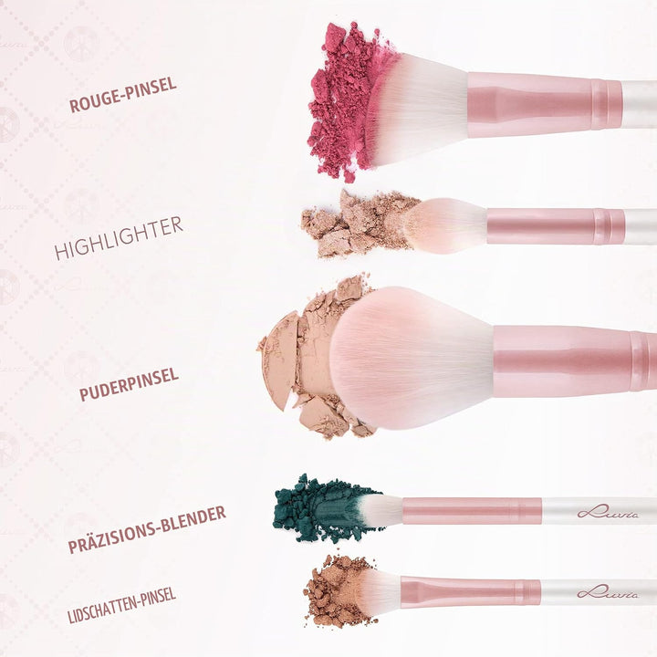 Make-Up Pinselset Luvia, Daily Essentials Brush Set, Puder- Und Augenpinsel Im Set, 5 Vegane Kosmeti