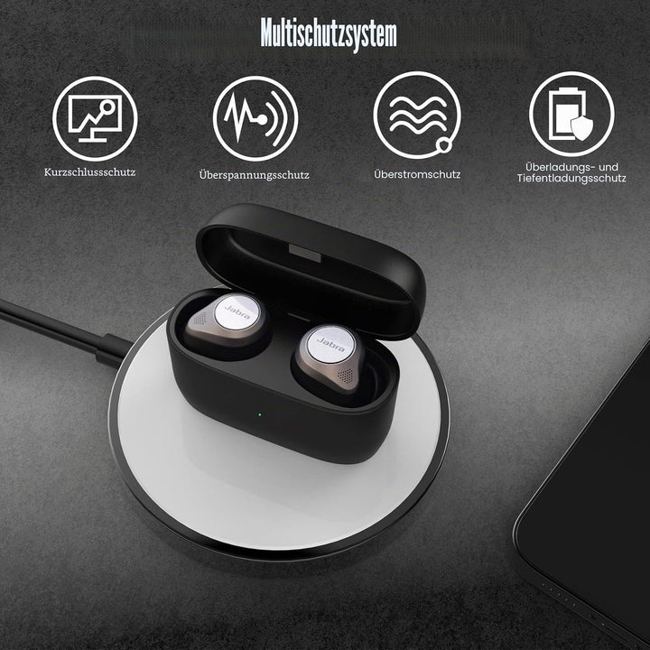 Kabellose Ladecase kompatibel mit Jabra Elite 85t, Ersatz Ladecase für Jabra 85t Wireless Charger Ca
