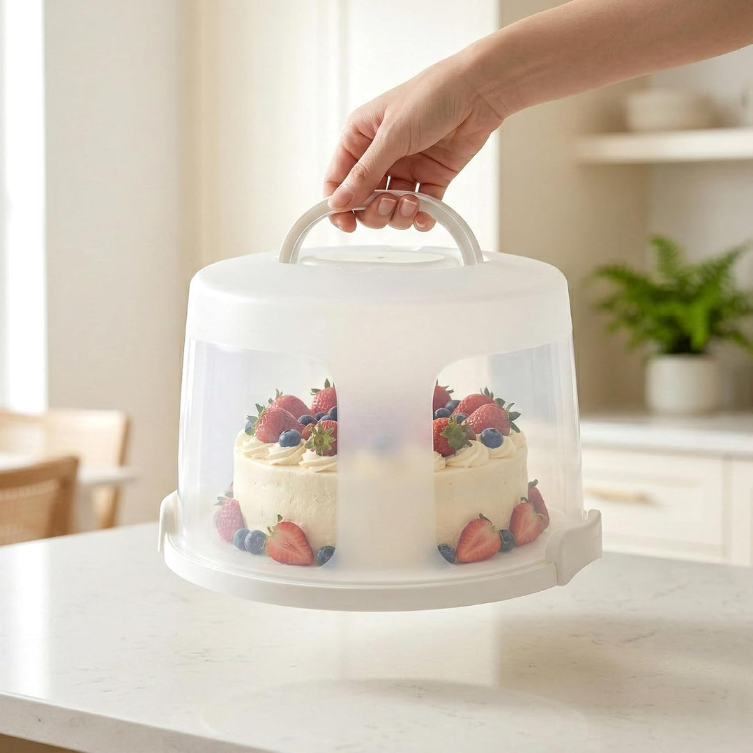 Kühle Kuchenbox – Isolierte Kuchen Transportbox für runde Kuchen, mit Kühlakku-Fach, hält Speisen bi