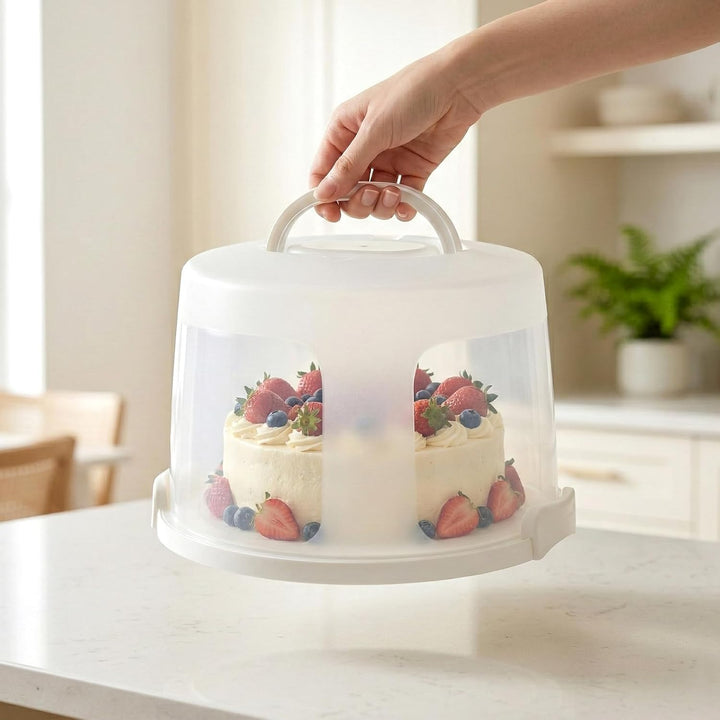 Kühle Kuchenbox – Isolierte Kuchen Transportbox für runde Kuchen, mit Kühlakku-Fach, hält Speisen bi