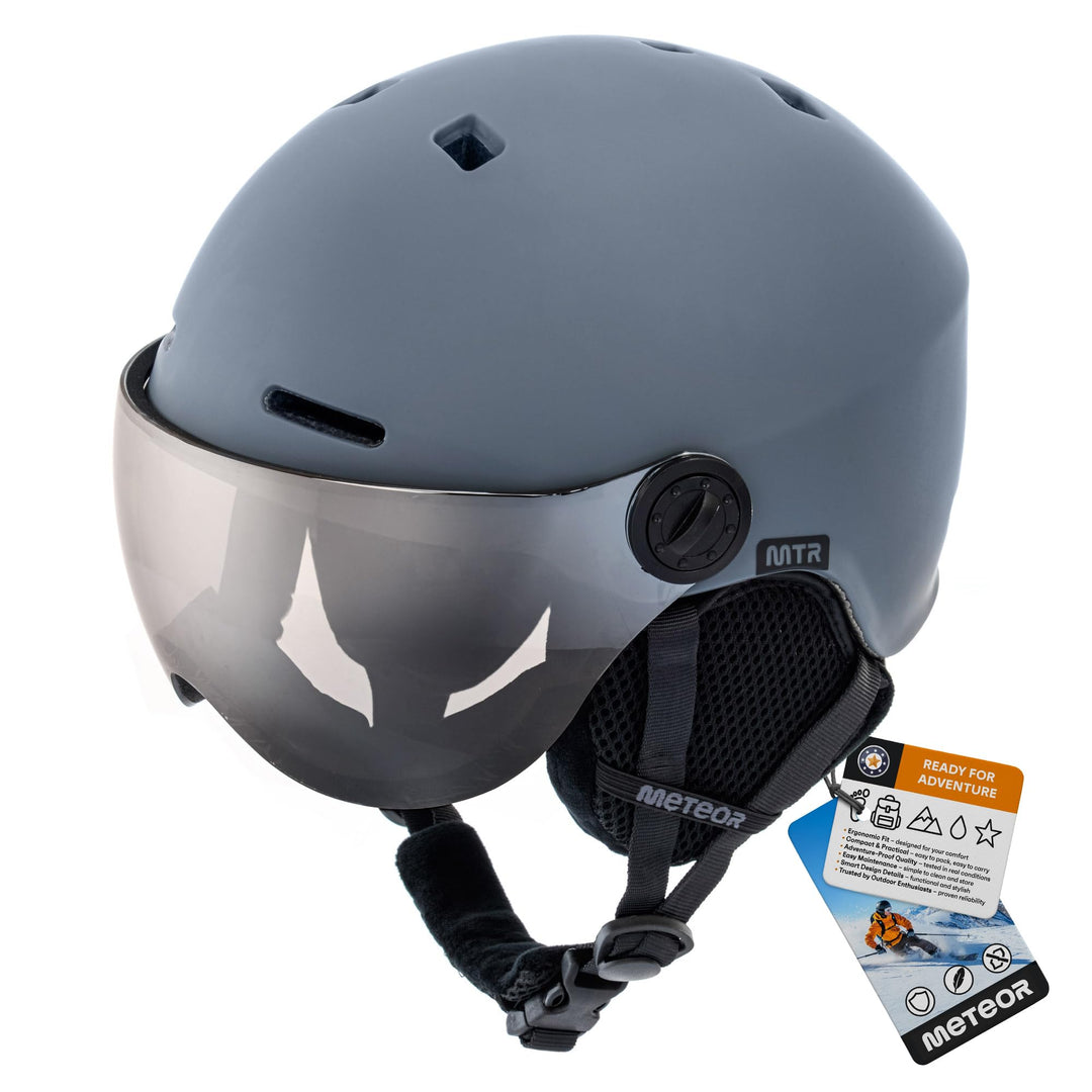 meteor Skihelm Kinder Snowboard Helm Herren Ski Helmet fur Mädchen Jungen Skihelm Damen S (53-55cm)