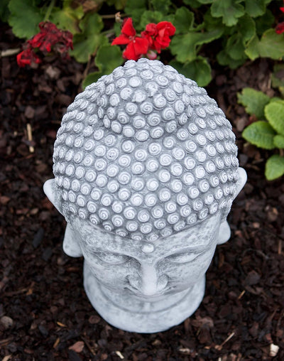 stoneandstyle Steinfigur Buddha Shiva Kopf, Frost- und wetterfest bis -30°C, massiver Steinguss