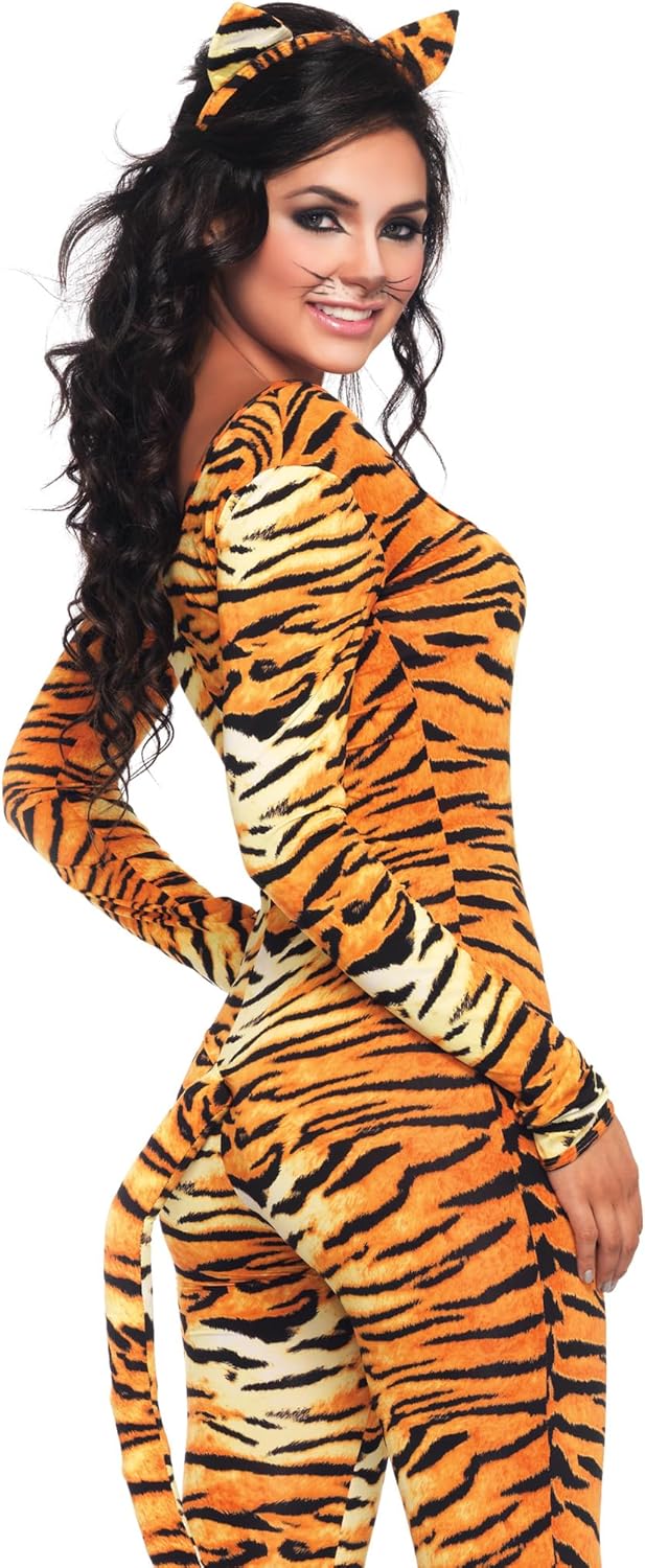 LEG AVENUE 83895 - Wild Tigress Kostüm Set, Grösse XS, orange/schwarz Grösse XS (EUR 32), Grösse XS