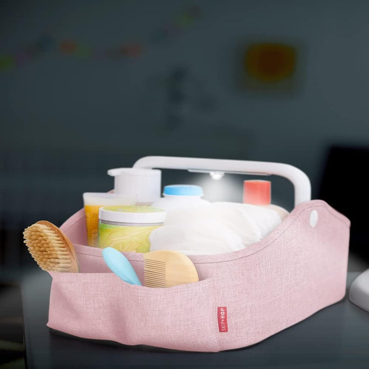 Skip Hop Windeltasche mit Touch-Sensor, Nachtlicht, Kinderzimmer-Stil, Pink Heather