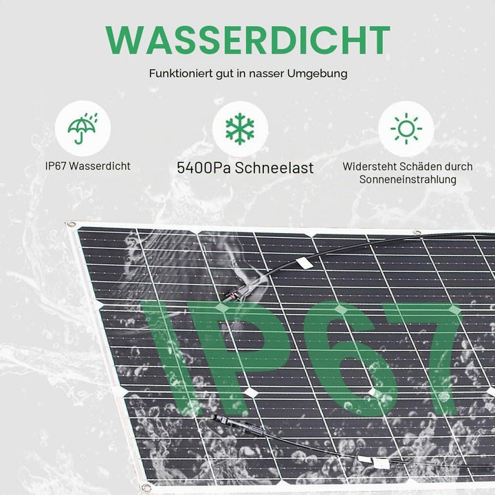 solarpanel flexibel 200w 12V Flexibles solar panel 2 * 100w solarplatten Monokristallines, Dächer, W