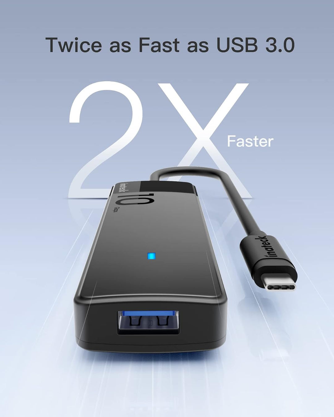Inateck USB 3.2 Gen 2 Geschwindigkeit, USB-C zu USB Hub mit 4 USB-A-Anschlüssen, HB2025 4 in 1, 4 in