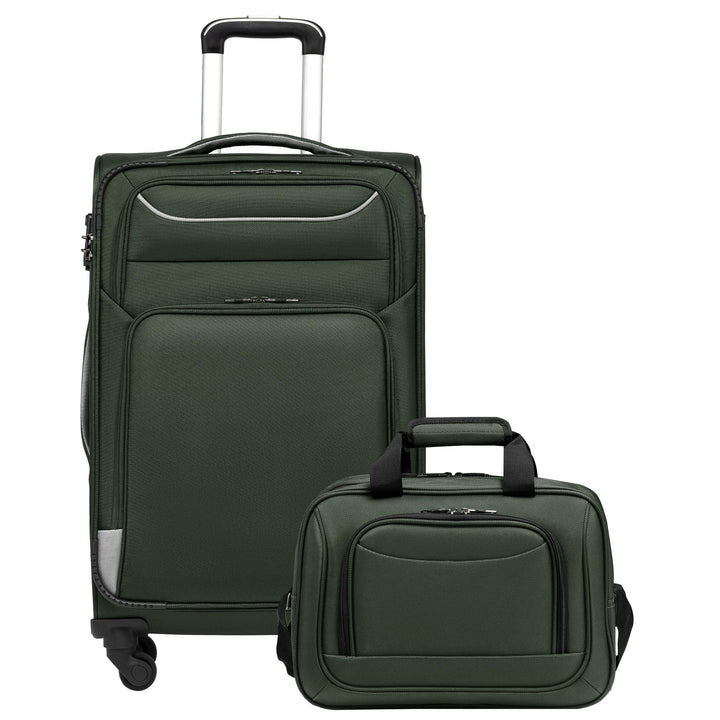 COOLIFE Koffer Trolley Koffer Reisekoffer von 4 Rollen Stoffkoffer Handgepäck TSA-Schloss Der Koffer
