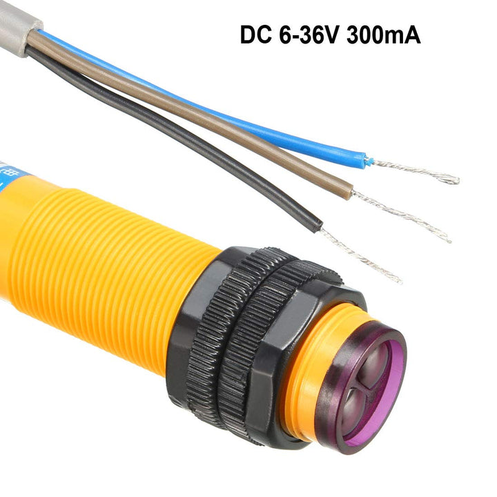 sourcing map Infrarot Strahl Streufarben Relreflektionsschalter DC 6-36V E3F DS30P1 300mA de