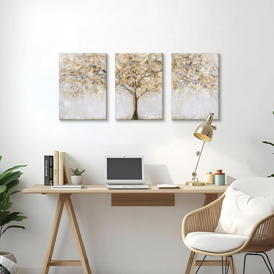3 Panels Mit Rahmen Leinwand Bilder Abstrakte Baum Bild auf Leinwand Malerei Kunstdrucke Poster Bild