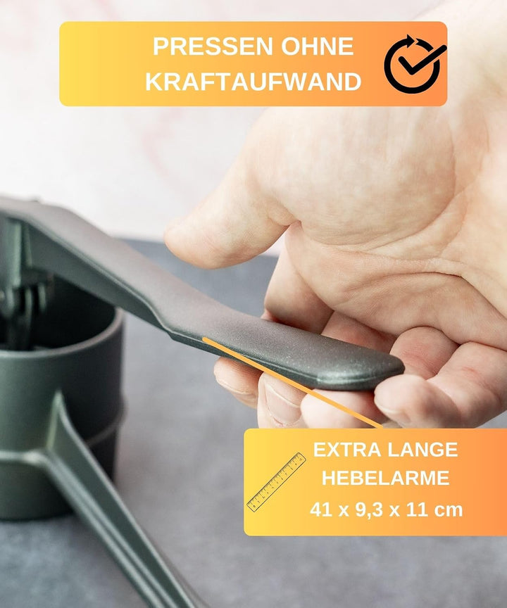 Thiru Spätzlepresse Premium - Kartoffelpresse mit Auflagerasten - Ideal für Spätzle, Kartoffeln, Säf