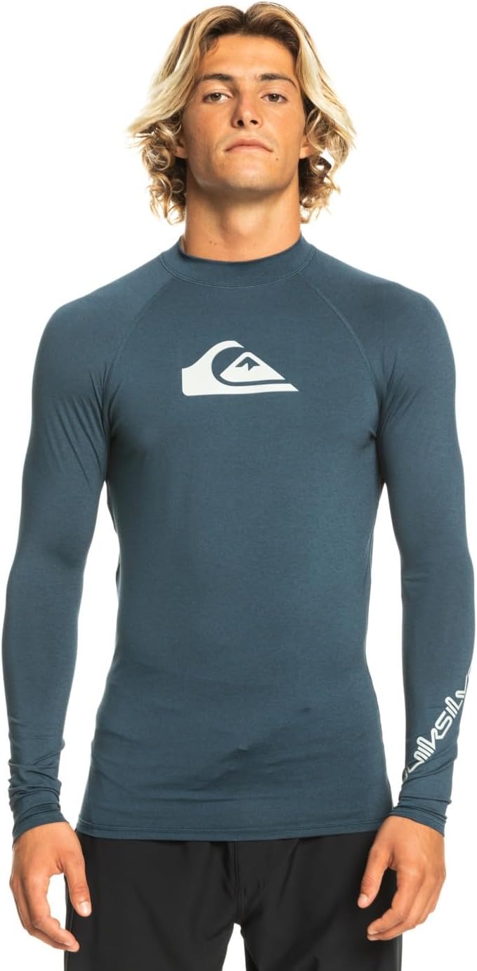 Quiksilver - All Time Rashguard Surf Tee für Männer XS Navy Blazer - Heather, XS Navy Blazer - Heath