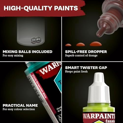 The Army Painter, Warpaints Fanatic Flexible Triad: Olive Greens, 6 x 18 ml Acrylfarbe, Miniatur-Hob