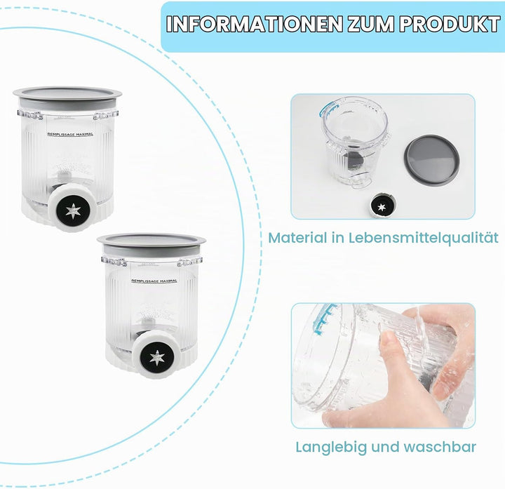 2 Stück Creami Behälter für Ninja Swirl, Tubs Zubehör für die Ninja Creami NC701 NC700 Serie, BPA-fr