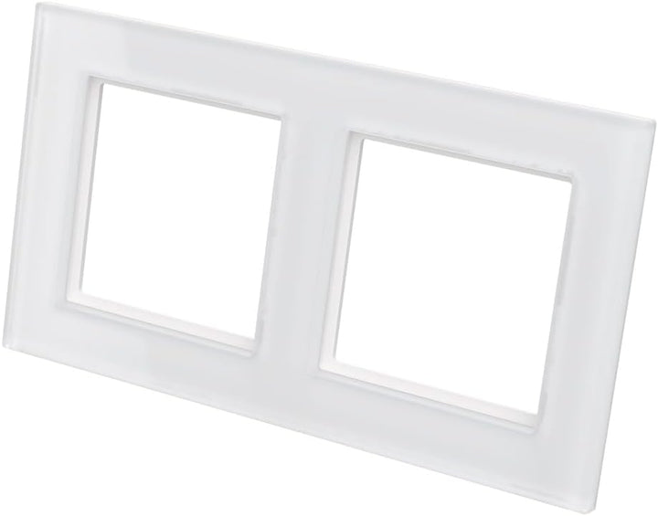 Homematic IP Glasrahmen, 2-Fach, weiss, HmIP-GF2 Glasrahmen 2-fach, Glasrahmen 2-fach