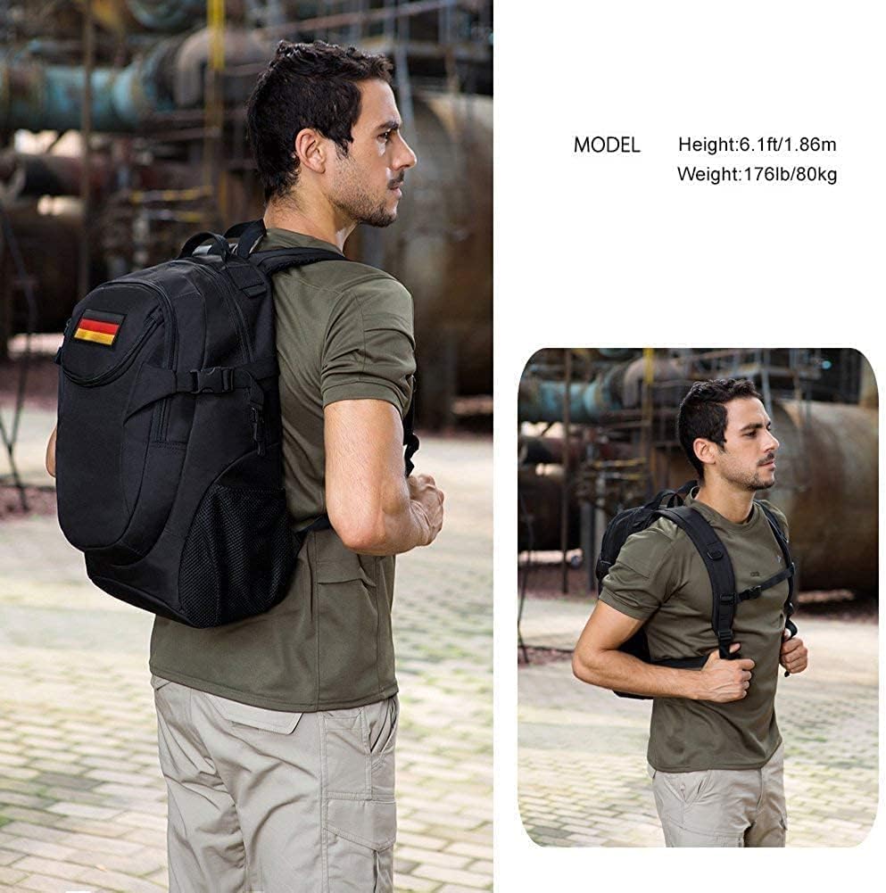 Militär Rucksack Molle Taktische Motorrad Wanderrucksack Outdoor Wasserdicht Trekkingrucksack 25L Ca