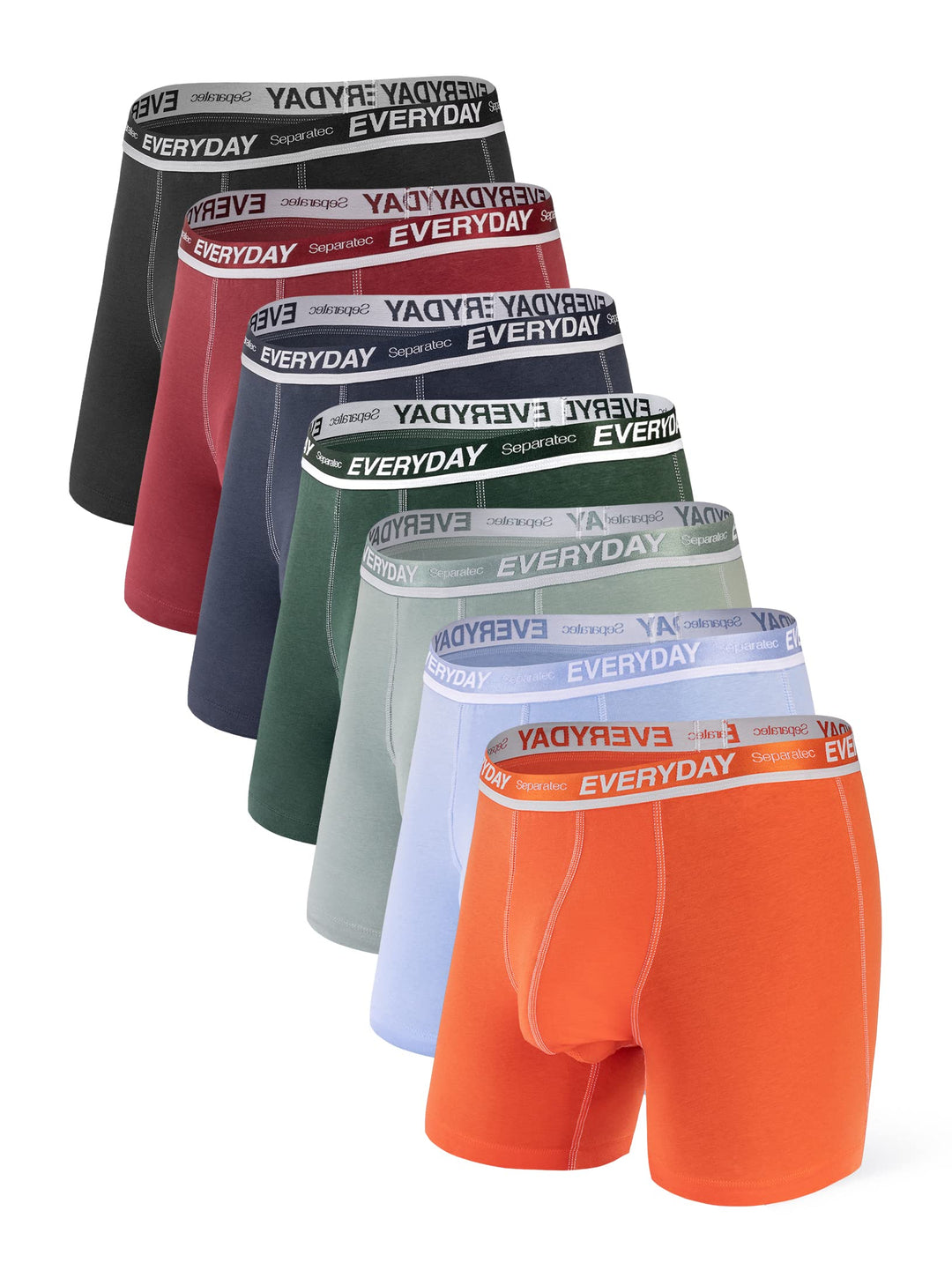 Separatec Herren Boxershorts 7er Pack Doppelbeutel Dual Pouch, Baumwolle Unterhosen Männer, Stretcke