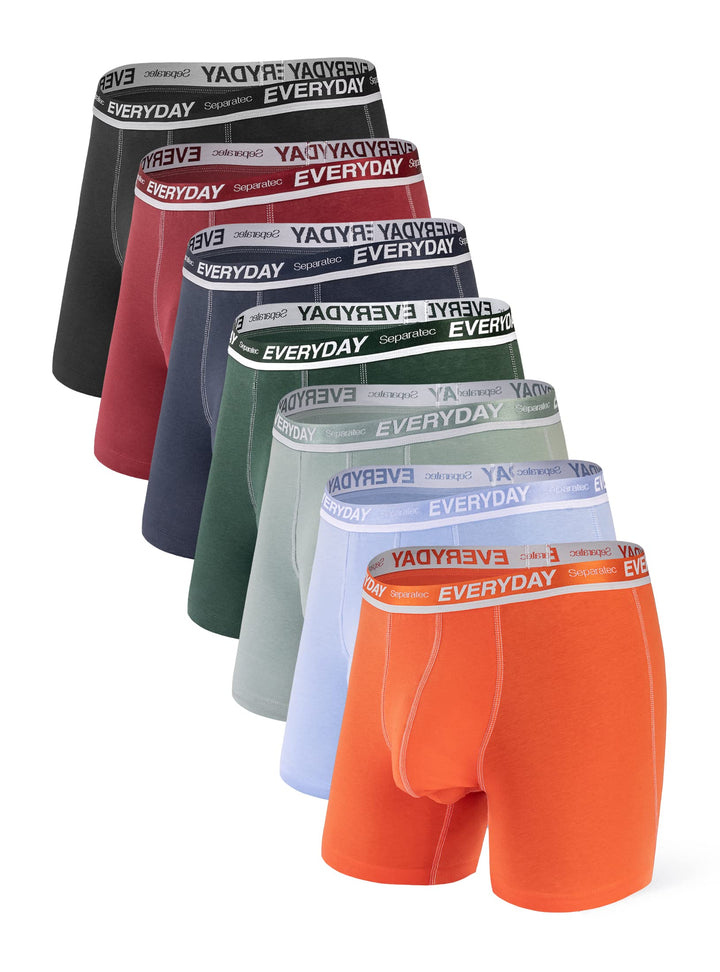 Separatec Herren Boxershorts 7er Pack Doppelbeutel Dual Pouch, Baumwolle Unterhosen Männer, Stretcke