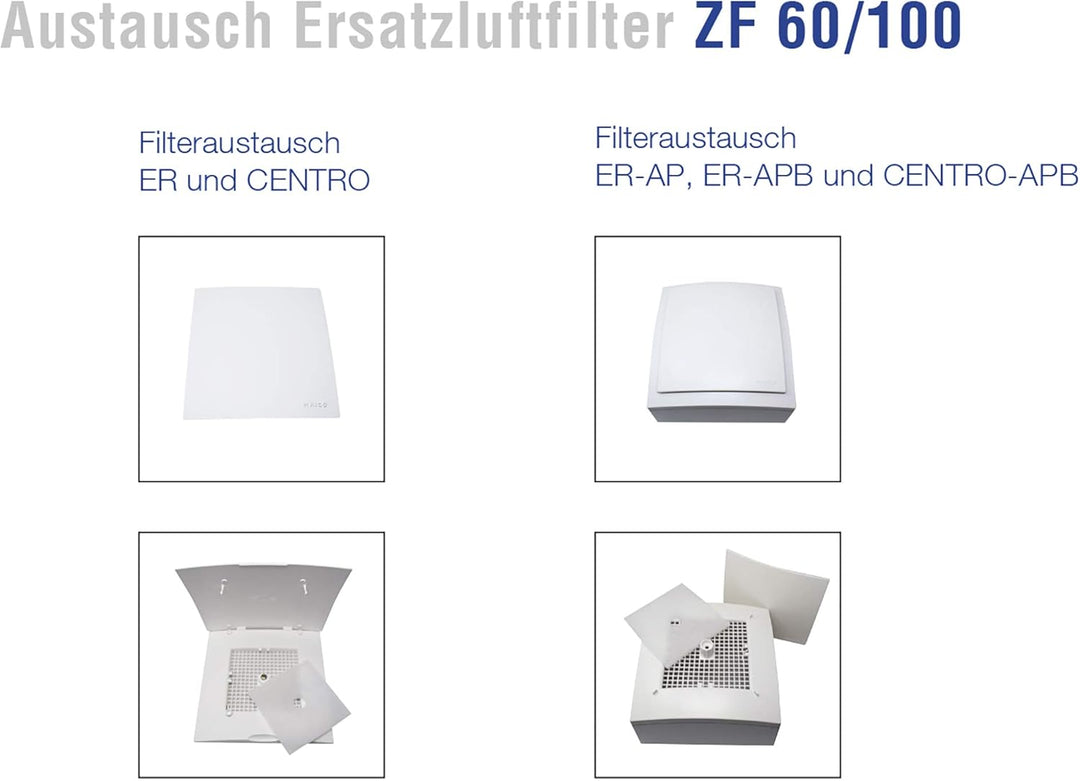 Maico - Orignial ZF 60/100 Luftfilter, 0093.0331 - Verpackungseinheit 5 Stück inkl. 5 Timestrips, Er