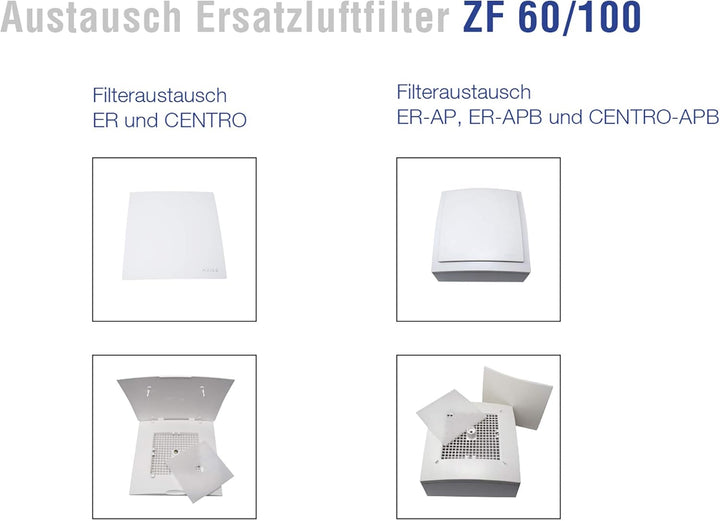 Maico - Orignial ZF 60/100 Luftfilter, 0093.0331 - Verpackungseinheit 5 Stück inkl. 5 Timestrips, Er