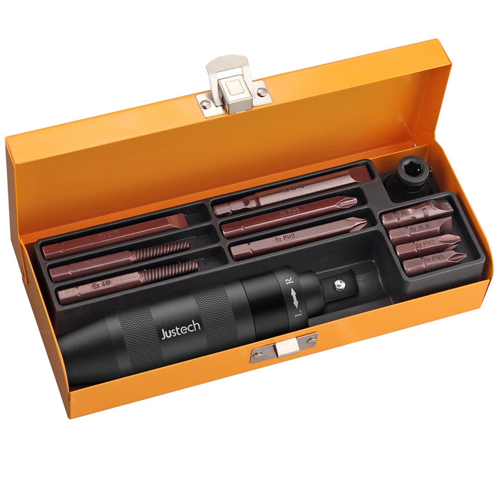Justech Handschlagschrauber Schlag-Schraubendreher Set – 12-teilig 1/2" Antrieb Reparaturwerkzeug, C