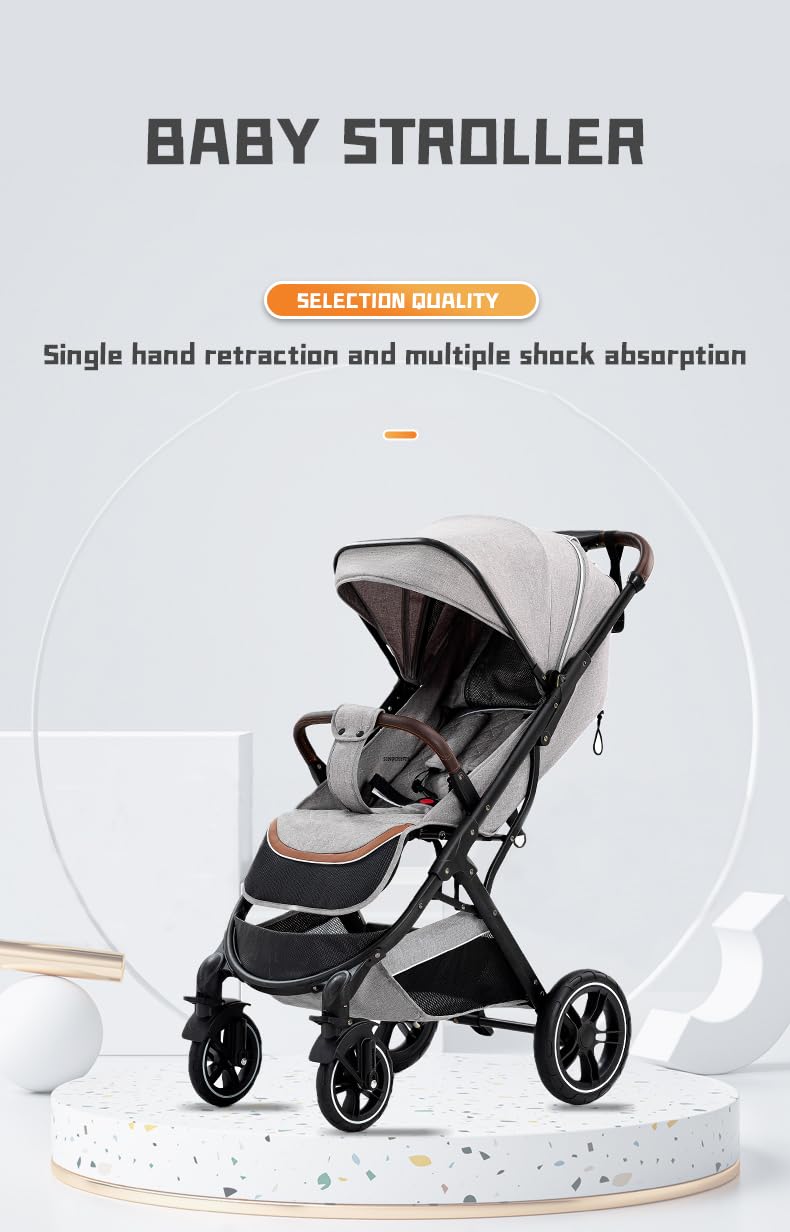 YAZOCO Kinderwagen, 0–4 Jahre buggy klein Zusammenklappbar, 0–22 kg,buggy klein zusammenklappbar, Fu