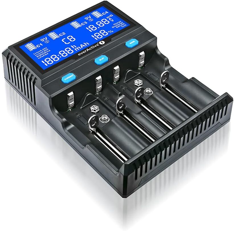 Charger for Cylindrical Li-ion and NI-MH Batteries everActive UC-4200